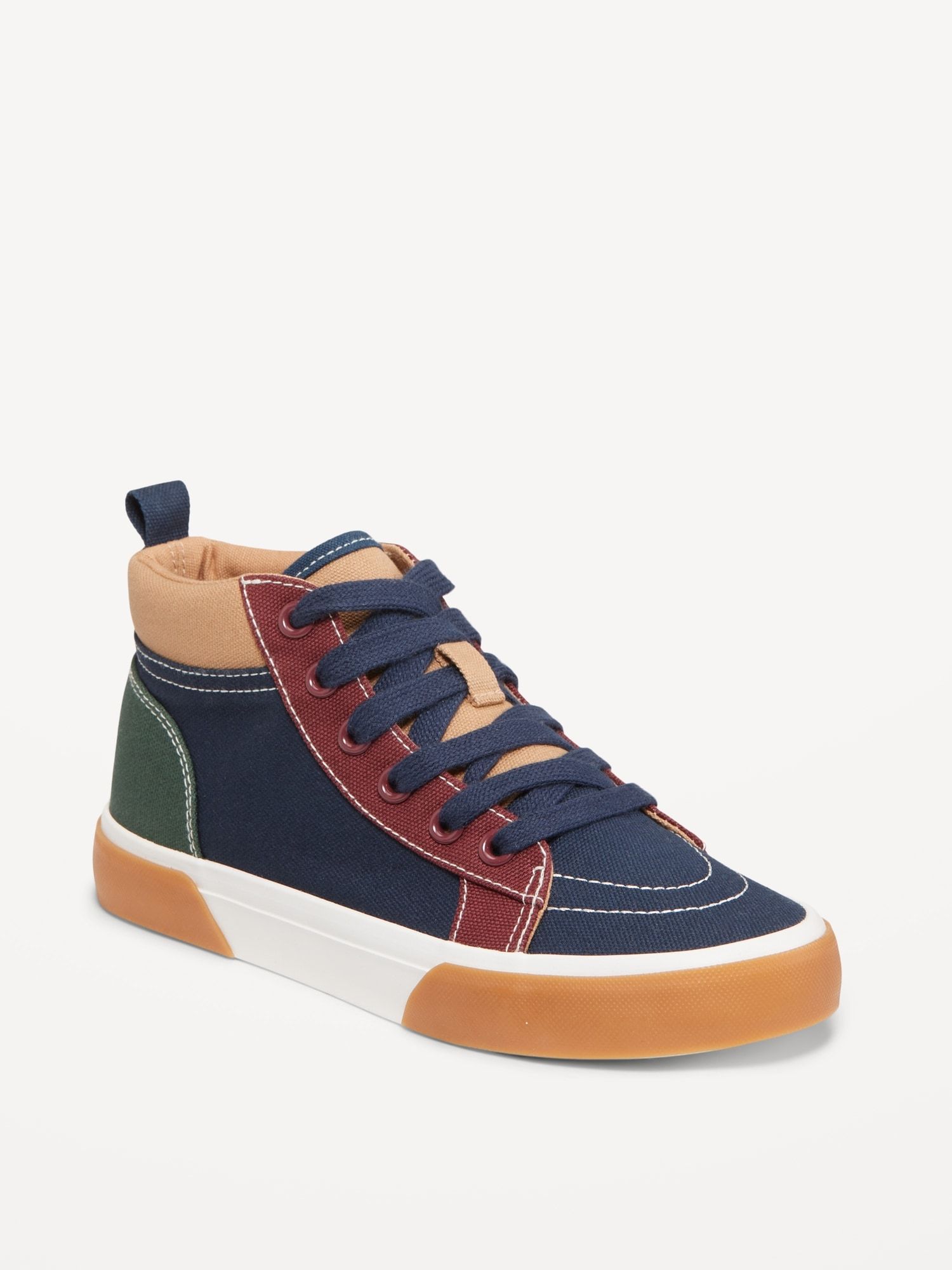 Boys' Retro High-Top Canvas Shoes