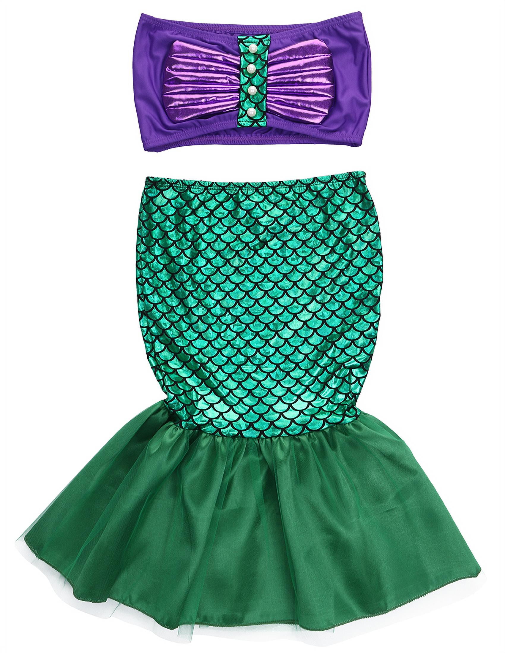 Girls' Mermaid Tail Swim Skirt Costume