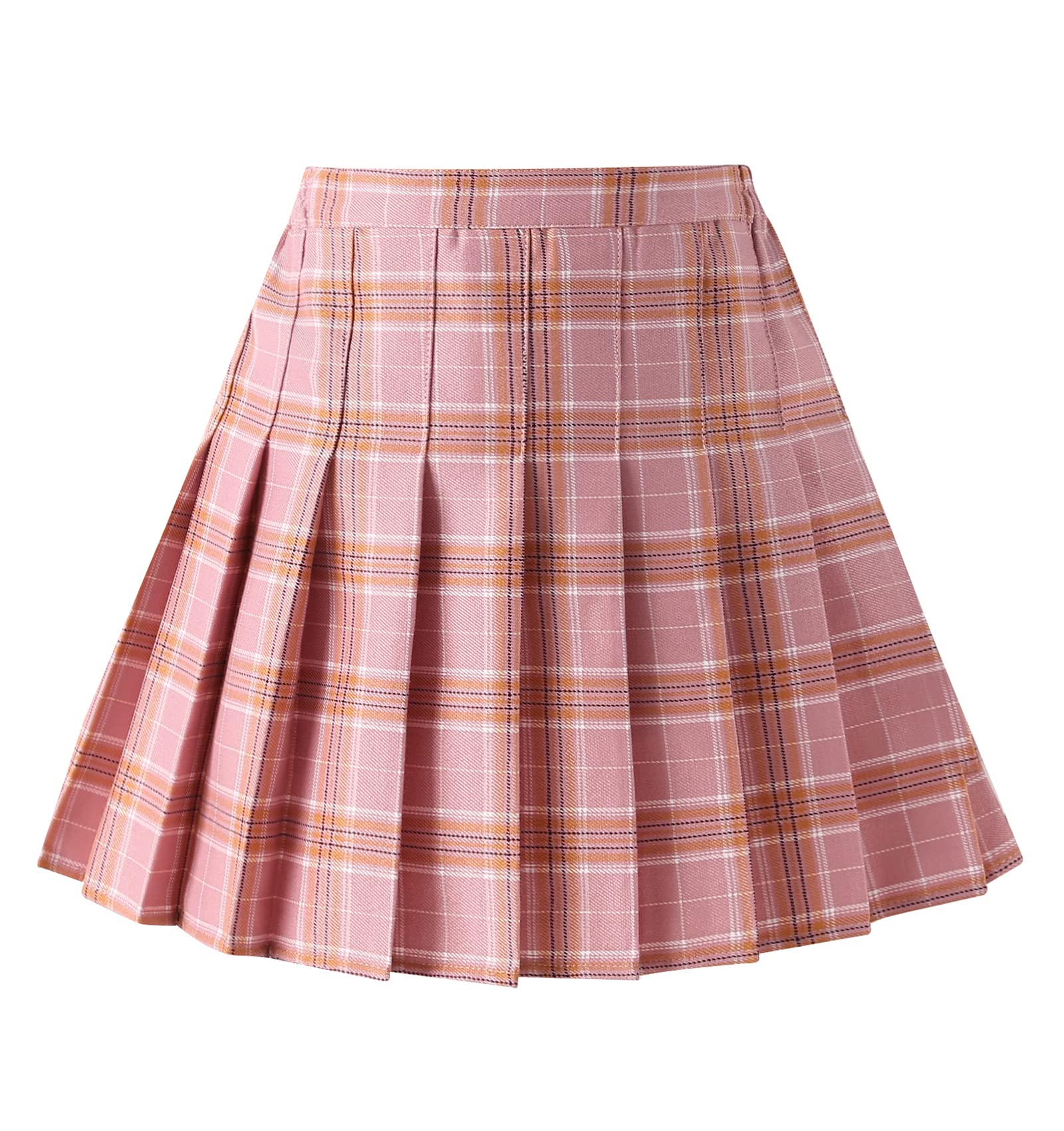 Girls' Pleated Plaid School Skort