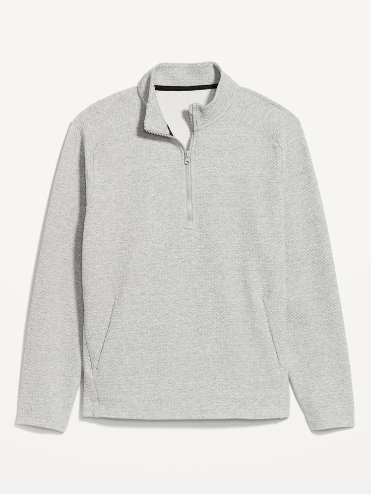 Men's Fleece Zip-Up Mock Neck