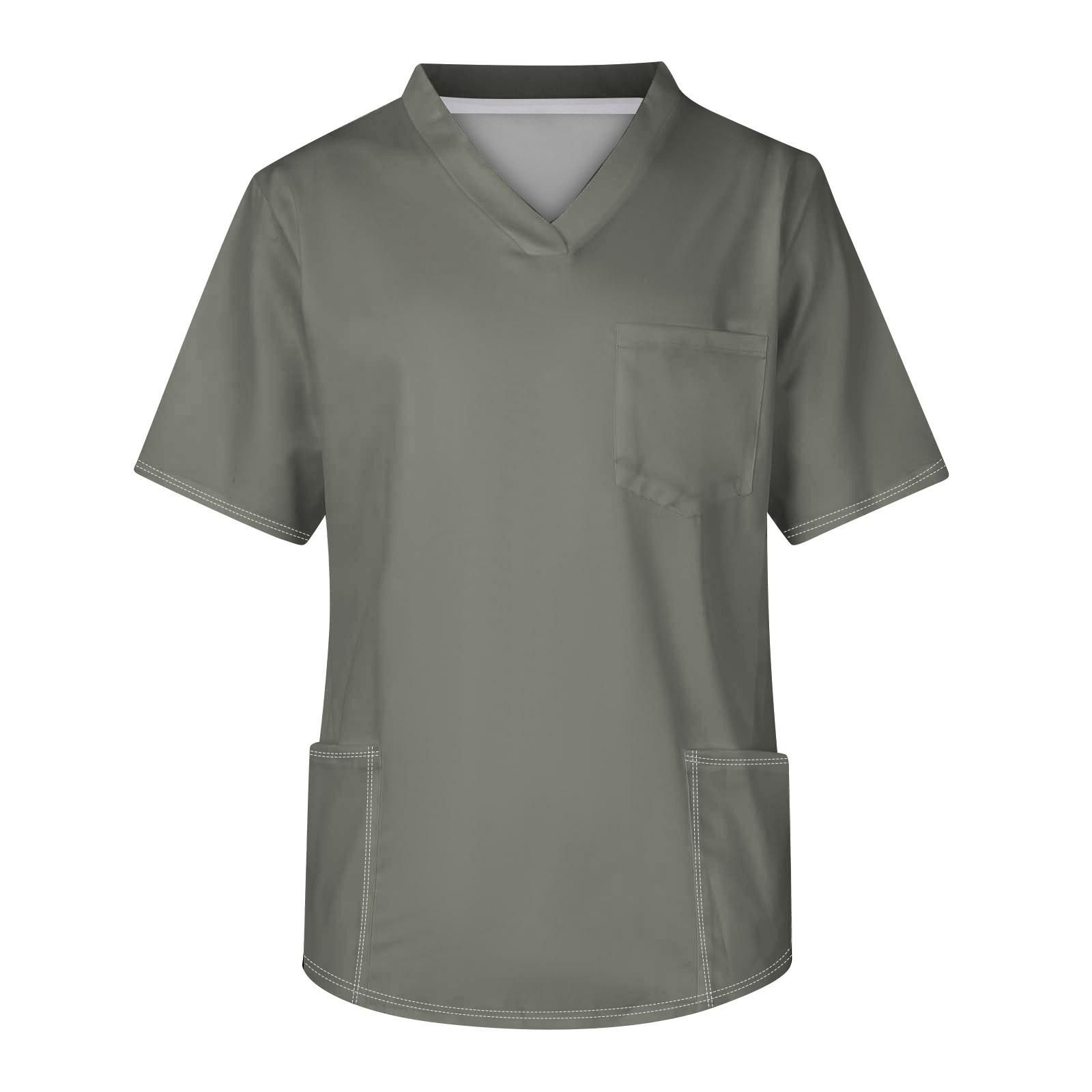 Men's Medical Scrub Top with Pockets