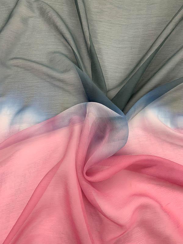 Silk Chiffon Ombre Dyed Fabric