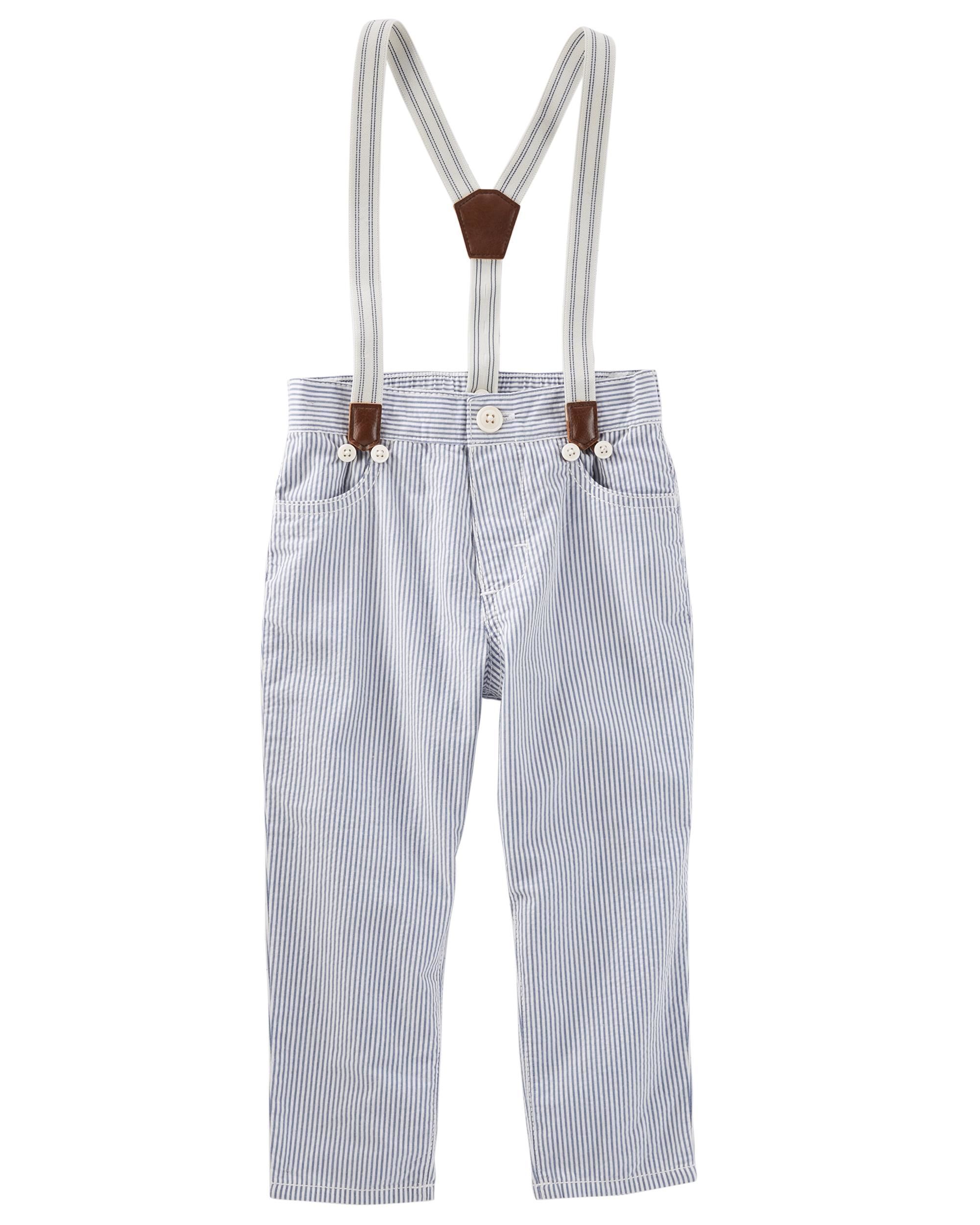 Toddler Boys' Suspender Pants