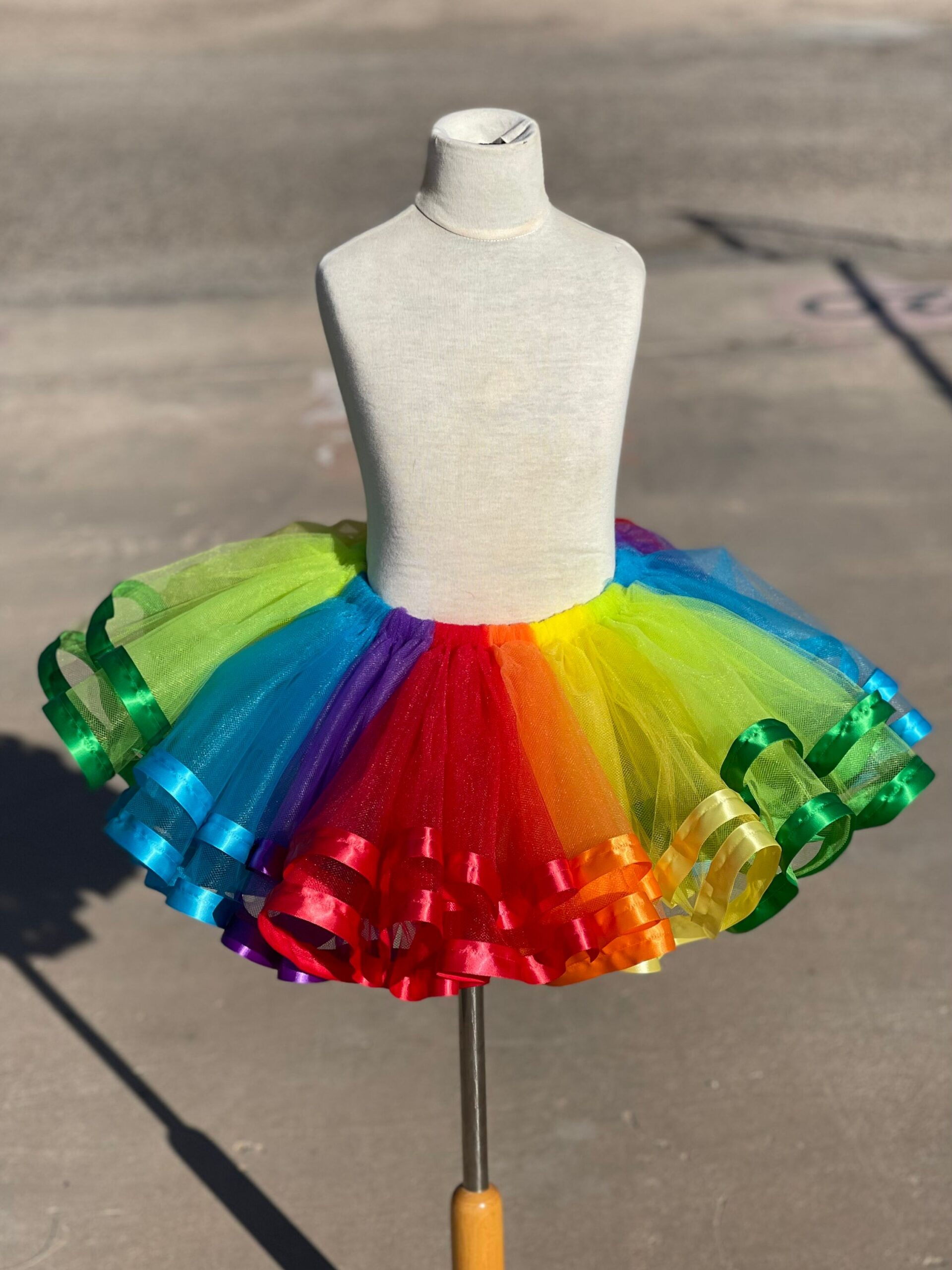 Toddler Girls' Rainbow Tulle Tutu Skirt