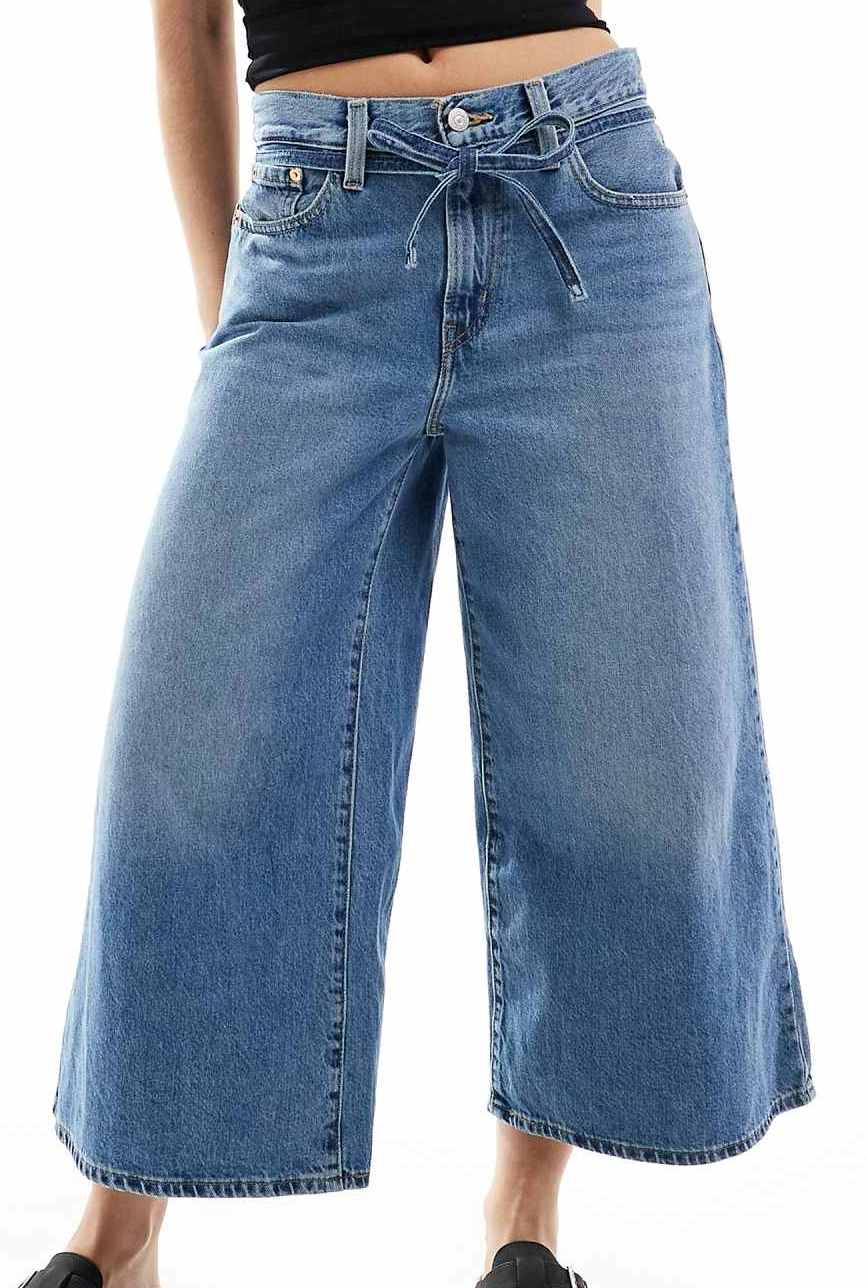 Women's Cropped Culotte Jeans