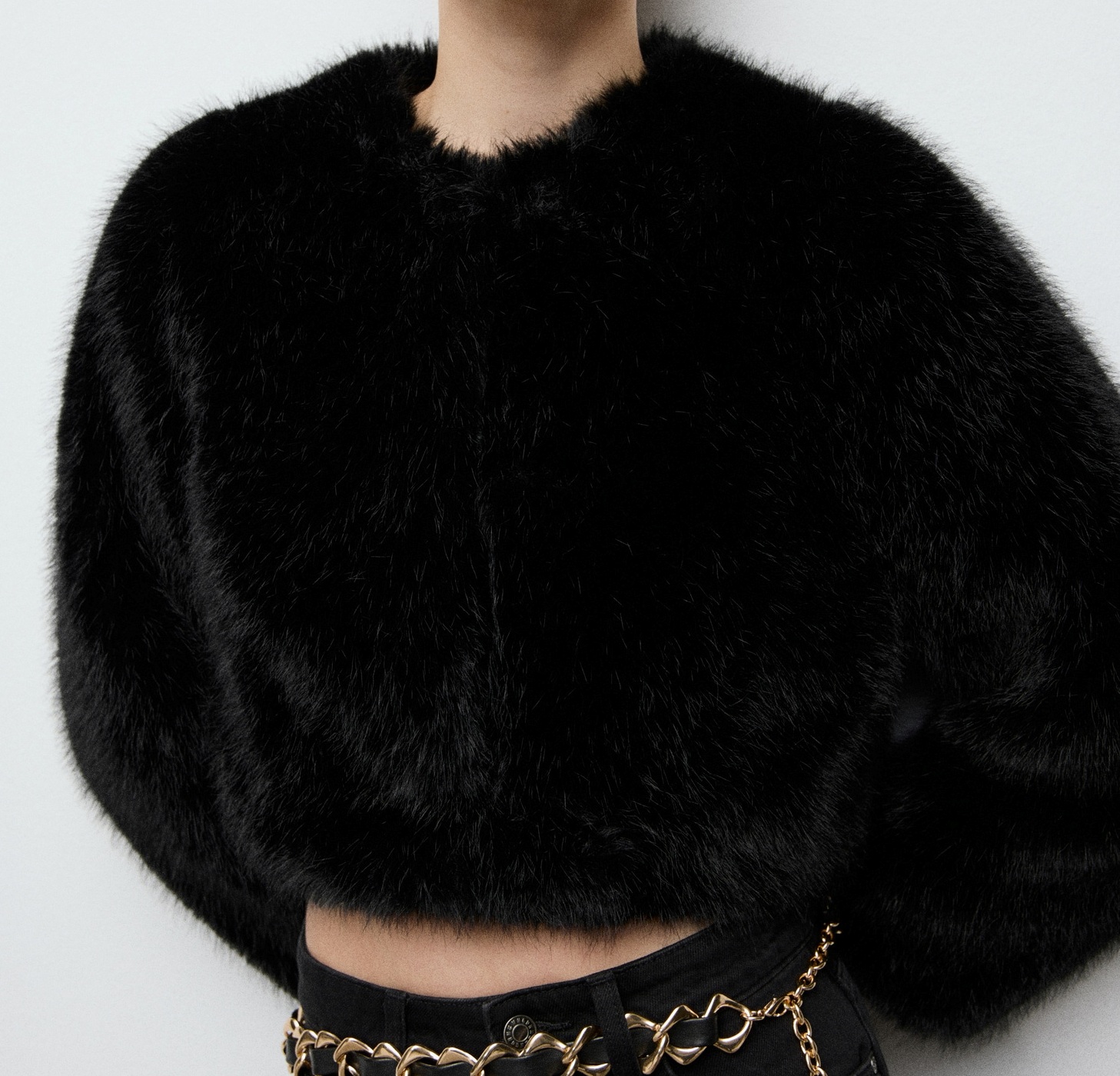Women's Faux Fur Cropped Jacket