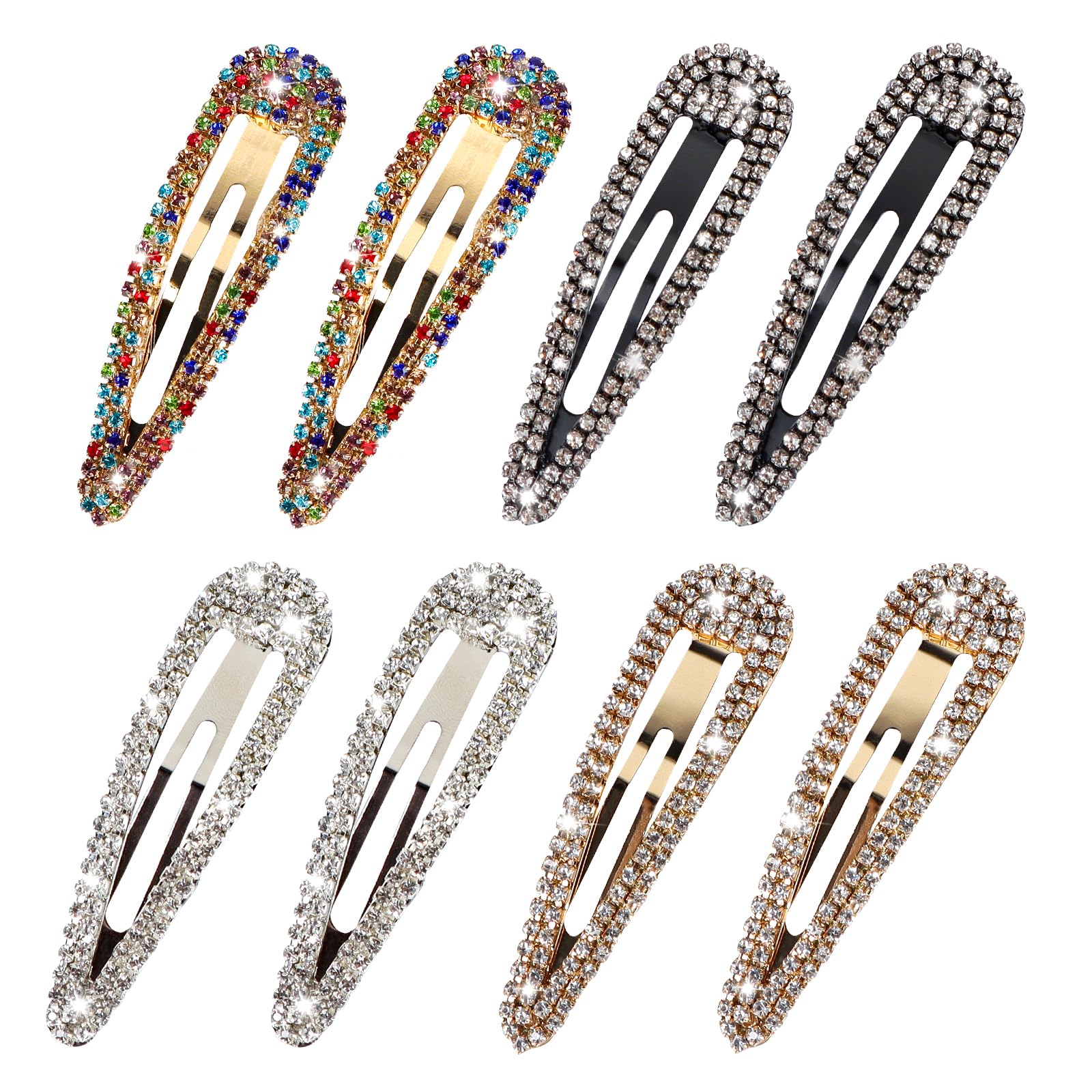 Women's Rhinestone Hair Clips Pack