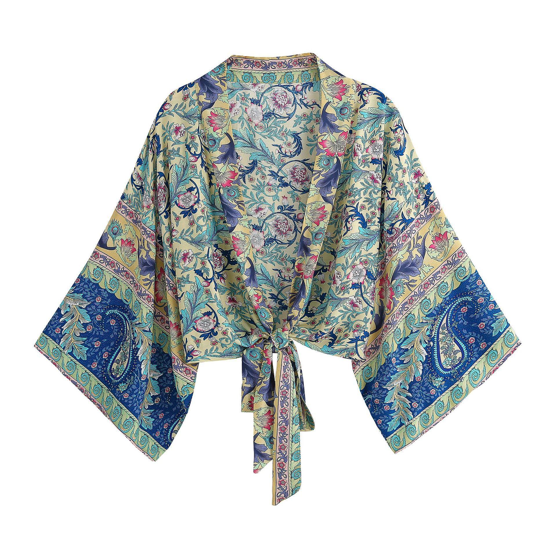 Women's Wrap-Style Kimono Top