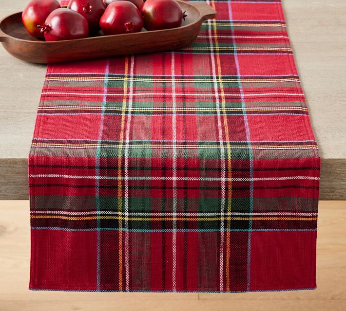 Woven Tartan Plaid Table Runner