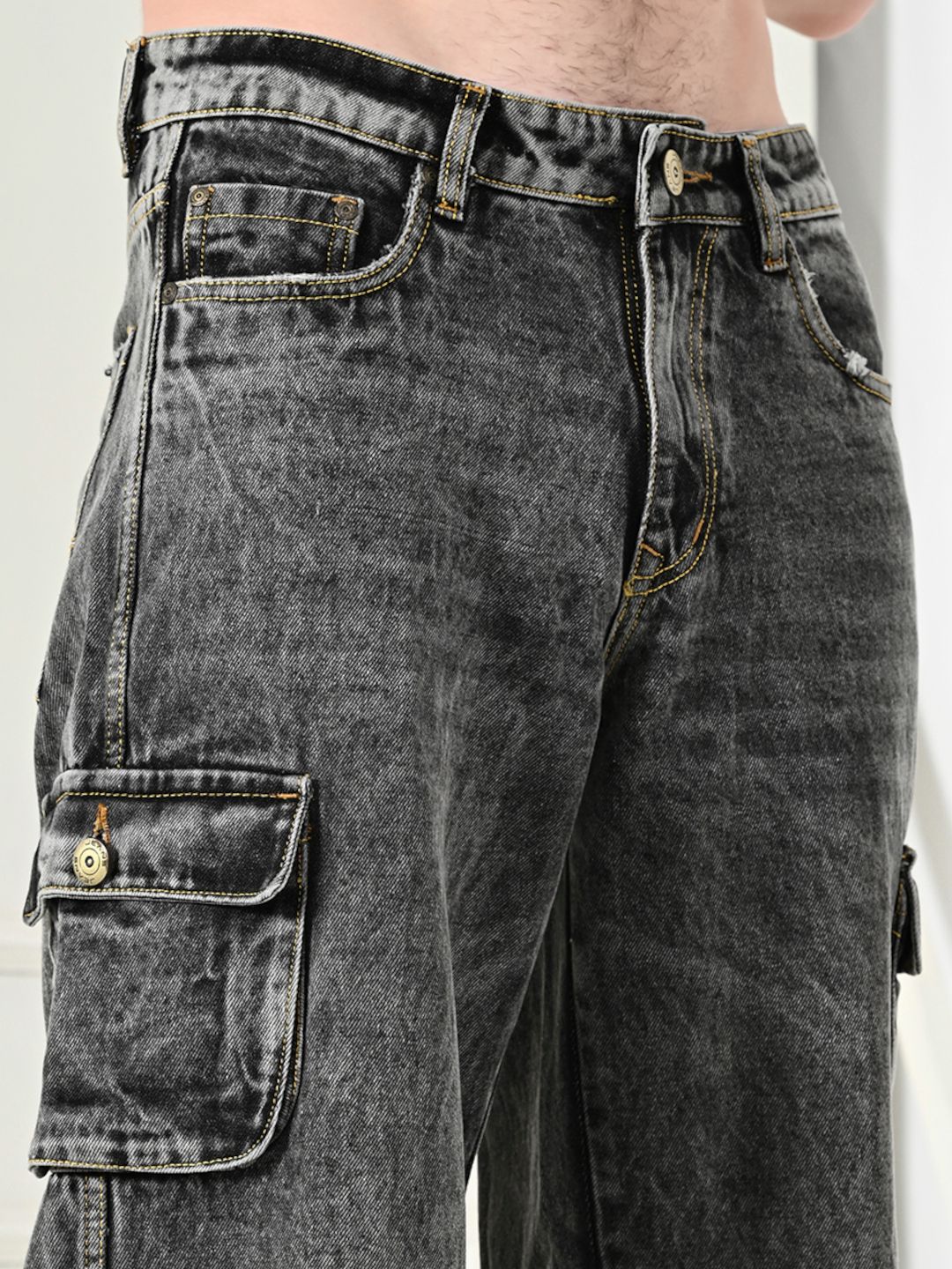 Men's Acid Wash Skater Jeans